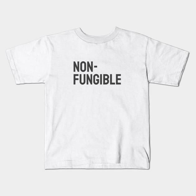 Non-fungible - NFT Kids T-Shirt by info@dopositive.co.uk